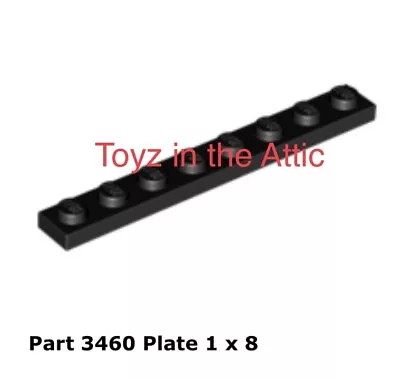 Lego 1x 3460 Black Plate 1 X 8 6932 Futuron • $5.62