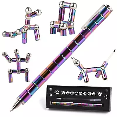 Toy Pen Decompression Magnetic Metal Pen Multifunction Writing Magnet Ballp... • $22.78