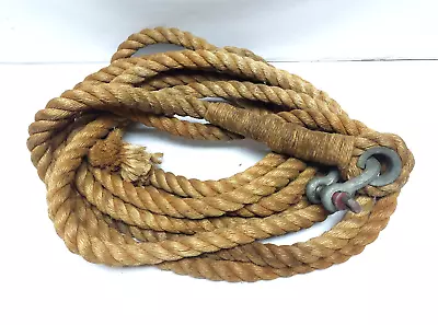 WWII Jeep G503 Manila Braided Tow Rope MB GPW Willys Ford Military Bumper Rope • $40