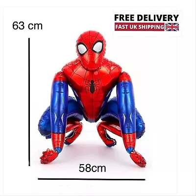 LARGE SPIDERMAN FOIL BALLOONS 3D SUPERHERO Birthday Party Marvel Helium Balloon • £4.49