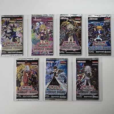 YuGiOh Legendary Duelist 1-7 Sealed Pack Art Set Inc Kaiba Joey Mai Yugi Pegasus • £54.99