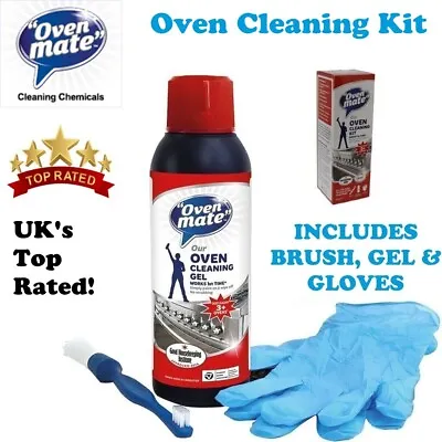 £8.65 • Buy COMPLETE Oven & Racks Cleaning Kit Cleaning Gel Brush & Gloves By Oven Mate 0629