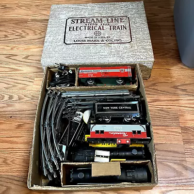 Vintage Train Marx 1940s Streamline Steam Type Electrical Train Set Original Box • $144.48