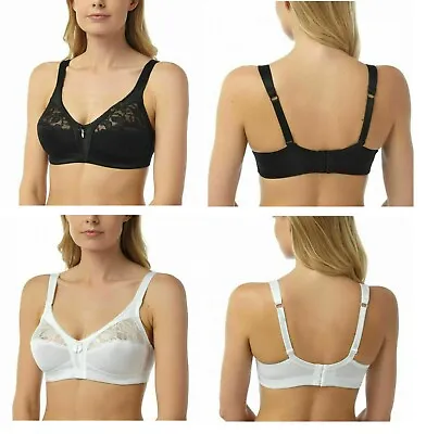 Womens Ladies Everyday Total Firm Support Full Cup Non Wired Soft Comfort Bra • £7.97