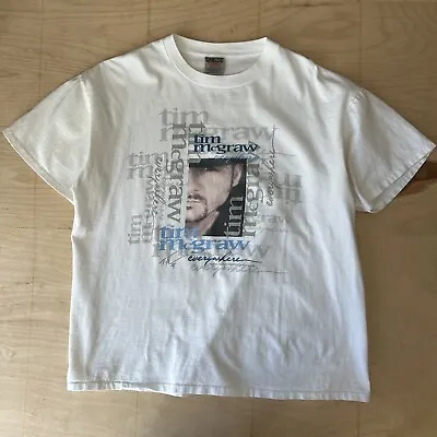 Vintage Tim McGraw Everywhere 1997 Tee White T-Shirt USA Made Size XL • $34.88