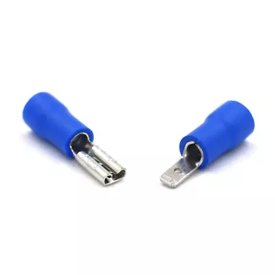 0.11  Blue Female/Male Insulated Spade Wire Connector Electrical Crimp Terminal  • $11.63