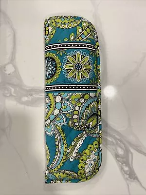 Vera Bradley Travel Curling Flat Iron Cover Case Green Paisley Holder Pouch Bag • $13.55