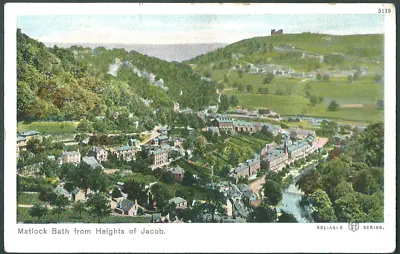Matlock Bath From Heights Of Jacob. Reliable Series. W. R. And S Pre 1918 • £2