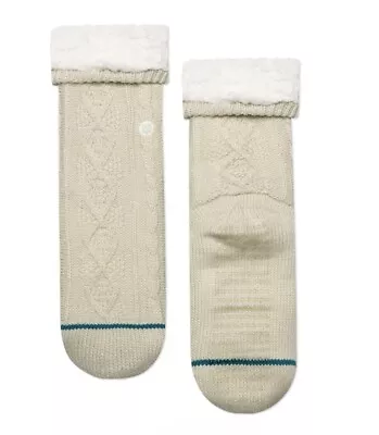 STANCE Glacier SLIPPER Crew Socks - Ivory - Medium Men's 6-8.5 Women's 6-10.5 • $22.99