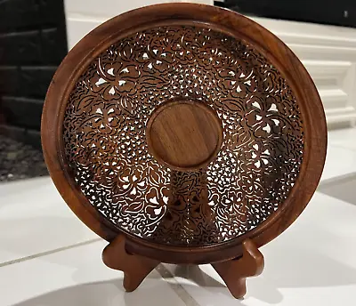 Pierced Hibiscus KOA Bowl Handcrafted In Hawaii Signed By Patrick & Peggy Bookey • $365