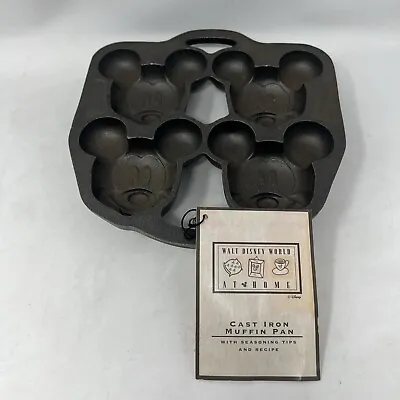 Walt Disney World At Home Mickey Mouse Cast Iron Muffin Pan Mold #17210 With Tag • $74.99