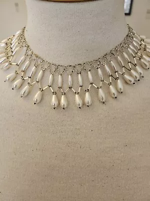 Beautiful Faux Pearl Collar Necklace Very Pretty Excellent Condition • £8.95