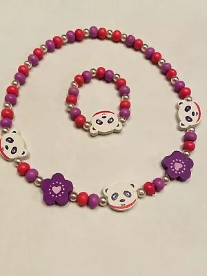 Adorable Necklace Bracelet Set Chunky Jewelry For Girls Little Kids Gift Party • $4.99