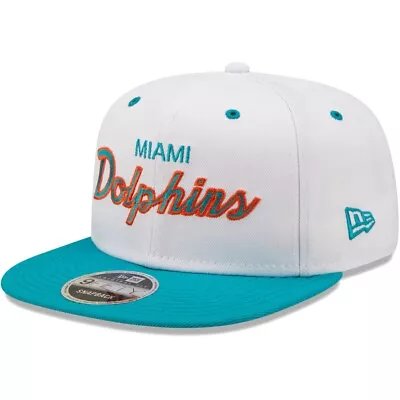 New Era Miami Dolphins Throwback Script 9FIFTY Snapback Hat Free Shipping • $44.99