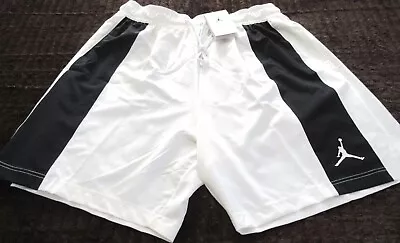 Nike Men's Jordan Dri-FIT Air Logo Shorts White Black Standard Fit Size XL NWT • $34.99