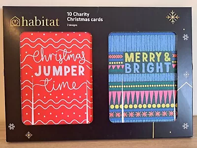 Habitat 10 Charity Christmas Cards - 2 Designs In 1 Pack - NEW • £3