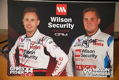 Chris Pither/Mason Babera Wilson Security/GRM V8 Supercar Signed Driver Card • $10