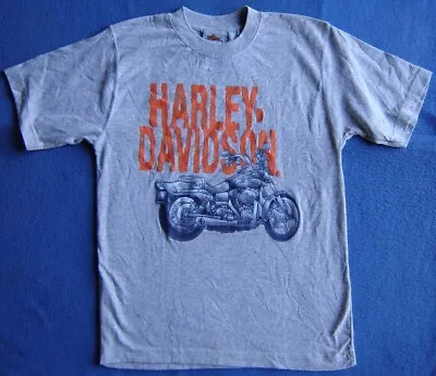 VTG HARLEY DAVIDSON SUPERGLIDE FX FXR DYNA GLIDE T SHIRT 1980's YOUTH LG 14/16 • $19.46