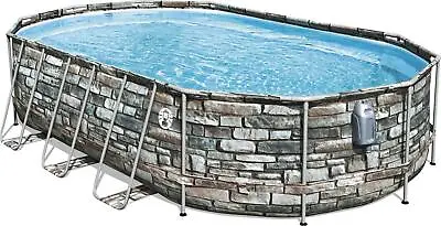 New Heavy Duty 20 Ft Oval 48 In Deep Metal Frame Above Ground Pool Set Tile • $898.95