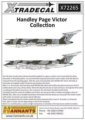 £8.75 • Buy Xtradecal X72265 Handley Page Victor Collection Decals 1/72