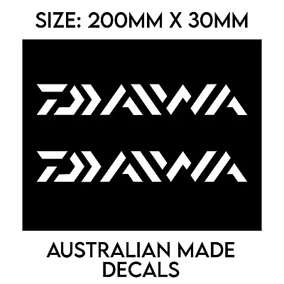 Daiwa X 2 Matte White Fishing Tackle Reels Boat Decal Stickers. Premium Vinyl. • $12.99
