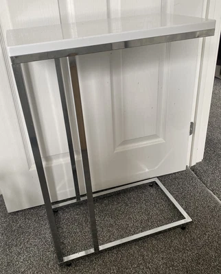 £20 • Buy White High Gloss Sofa Side Table C Shaped Coffee End Table Wayfair