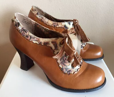 Women’s Mojo Moxy Shoes Heels Unique Chestnut Brown Leather Size 10 M • $10