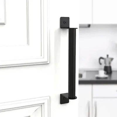 9  Sliding Barn Door Handle Cylindrical Iron Pull Garage Gate Sheds Rustic Black • $8.38