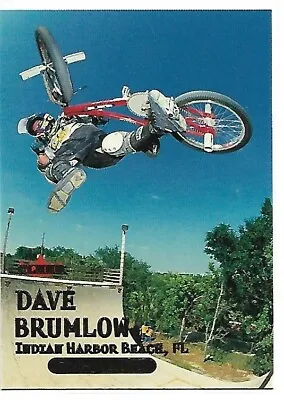 Dave Brumlow 2000 Fleer Adrenaline Gold Classic BMX X-Games Extreme Sports • $0.50