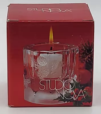 Studio Nova  Joyous Season  Glass Candle Holder 3 X2.5  Votive - Open Box • $19.97