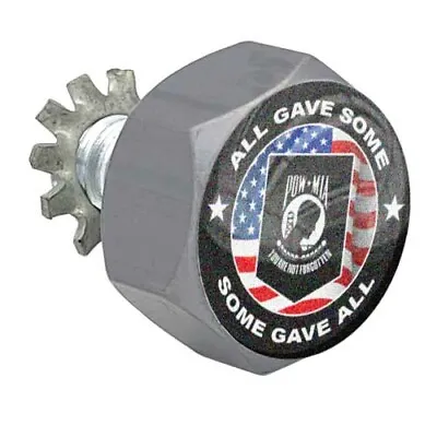 Grey Hex  Billet Air Cleaner Cover Bolt For Harley - Pow USA Flag On Black • $7.87