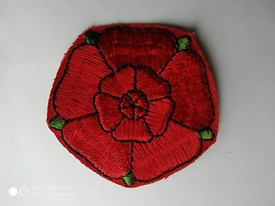 Lancashire Red Rose Motif Sew On Glue On Badge Cloth Patches Appliques 1.5x1.5   • £3.30