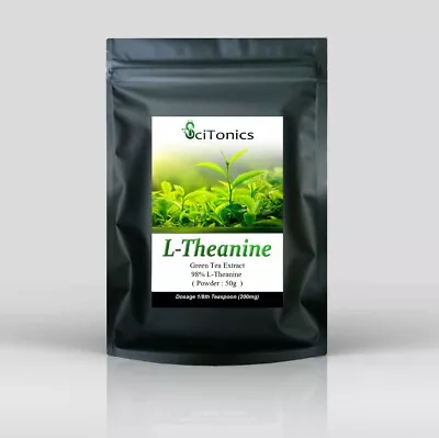 L-Theanine Green Tea 50g Powder ( 95% Purity ) Focus / Anxiety • £5.41