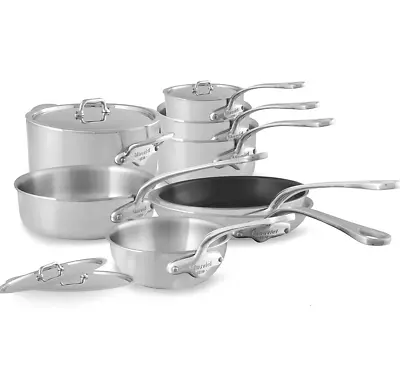 Mauviel M'URBAN 3 12-Piece Cookware Set With Cast Stainless Steel Handles • $975