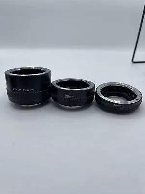 Vivitar Automatic Extension Tube Set AT-4 FL-FD 36mm 20mm & 12mm For Canon FD  • $8.50