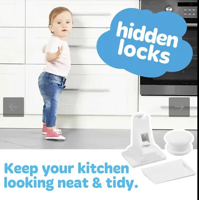 £12.99 • Buy 10pk Magnetic Locks Baby Kids Child Safety Locks 3m Easy To Install Draw Cabinet