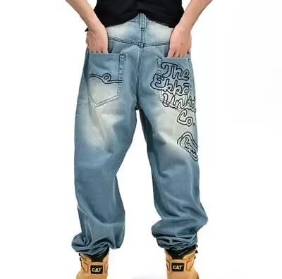 Denim Ecko Relaxed Baggy Loose Streetwear Hip Hop Pants HOT Men's Hip-Hop Jeans  • £44.92