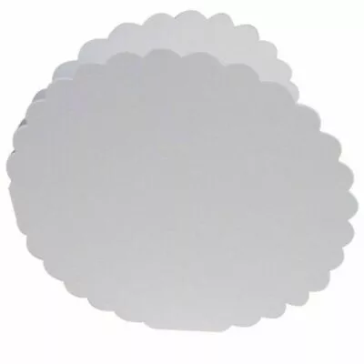 300gsm Scalloped Circle Card Blank With 8” Envelopes – Choose Quantity - White • £55