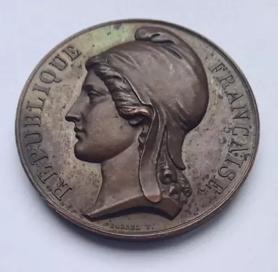 1850's FRENCH MARIANNE AGRICULTURE SCIENCE & ARTS SOCIETY MEDAL / MEDAILLE LILLE • $19