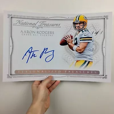 Aaron Rodgers Auto National Treasures 1/1 Poster • $10.97