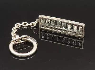 JAPAN 925 Sterling Silver - Vintage Abacus Calculator Key Chain - TR3367 • $75.05