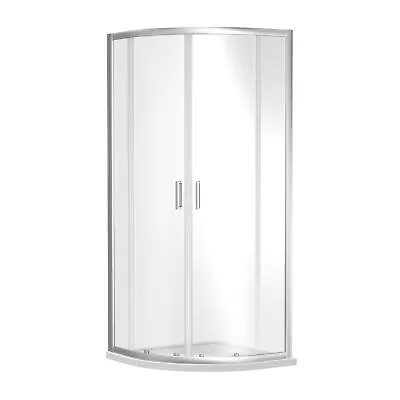 Quadrant 6mm Toughened Safety Glass Shower Enclosure - 900mm X 900mm - Chrome • £207