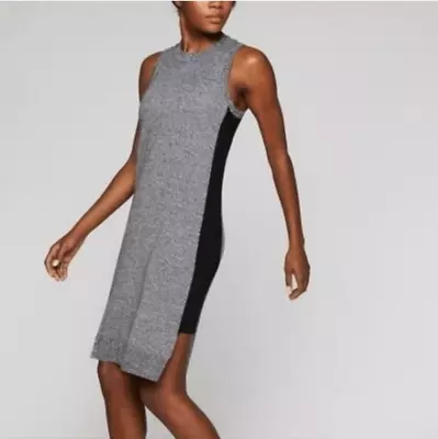 ATHLETA Gray Black Merino Wool Sleeveless Athletic Dress - Size Medium • $55