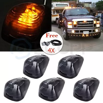 5x Amber Roof Lights For 99-18 Ford F150 F250 Cab Marker + Red Fog Light • $29.41