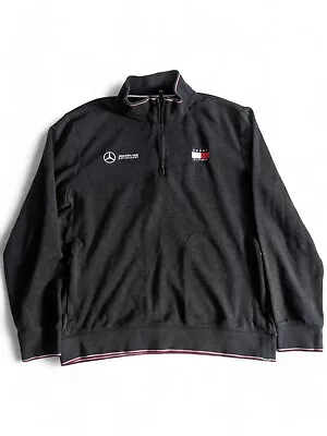 Mercedes F1 - 1/4 Zip Fleece Jacket Team Issue Tommy Hilfiger - Large • £47.99