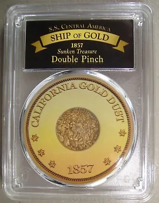 1857 S.S. Central America Shipwreck Double Pinch Of California Gold Dust PCGS • $178