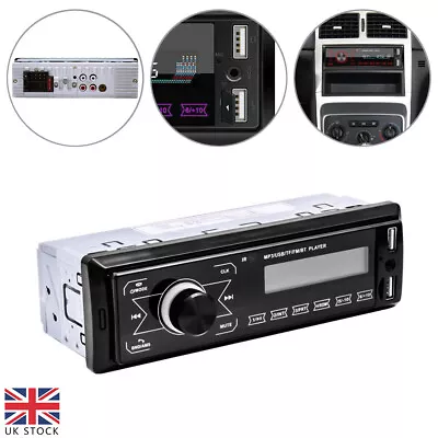 Bluetooth Car Radio Stereo Head Unit Player In-dash MP3 /USB /SD /FM Non CD UK • £16.89