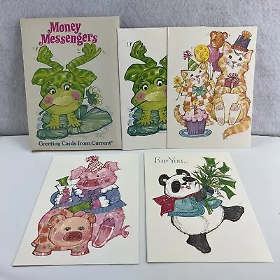 Vintage Current Greeting Cards Lot Of 4 Birthday Card  Money Holder  Envelopes • $17.50