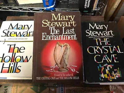 3 RARE Mary Stewart: The Crystal Cave The Hollow Hills & The Last Enchantment • $69.95