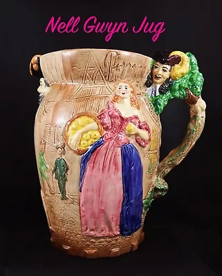 Lovely Large Art Deco Burleigh Ware Nell Gwyn Pouring Jug • £38.99